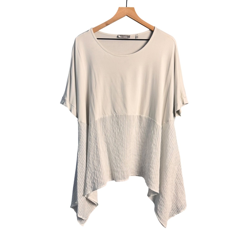 Patrizia Luca Milano Asymmetrical Tunic‎ Top O/S Boho Minimalist Oversized Flowy